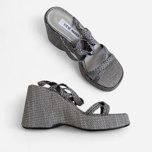 Steve Madden Vintage Woven Wedges, Women’s 9